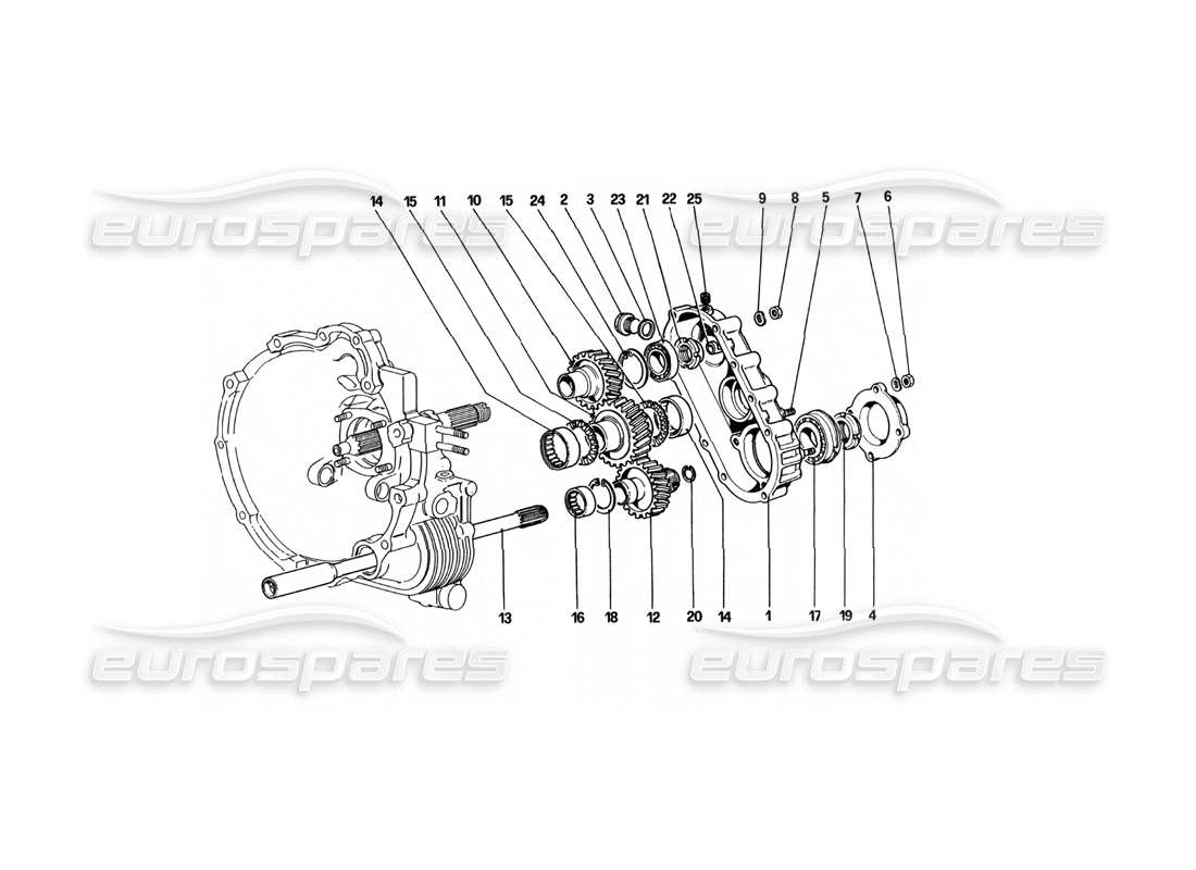 un diagramma delle parti dal catalogo delle parti ferrari 512 bbi