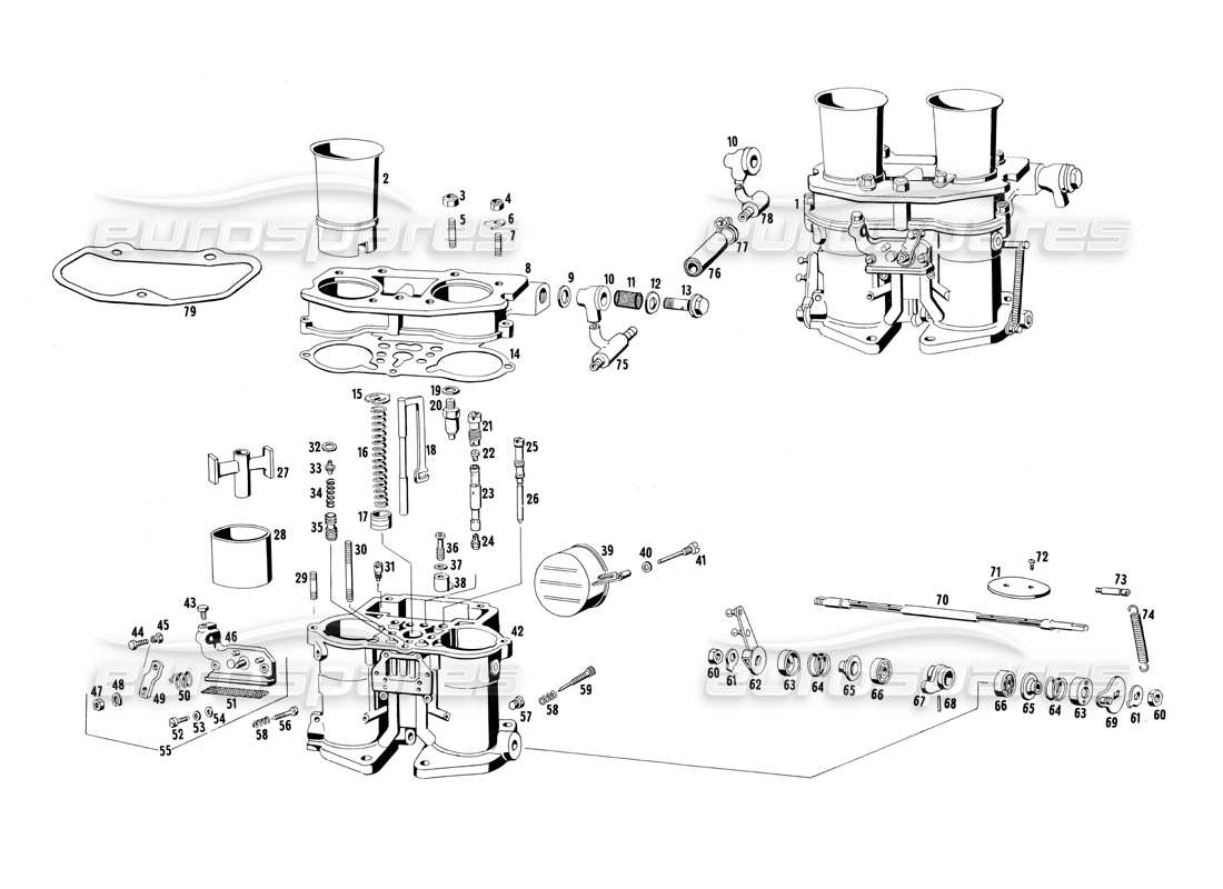 diagramma della parte contenente il codice parte 115 mc 64154