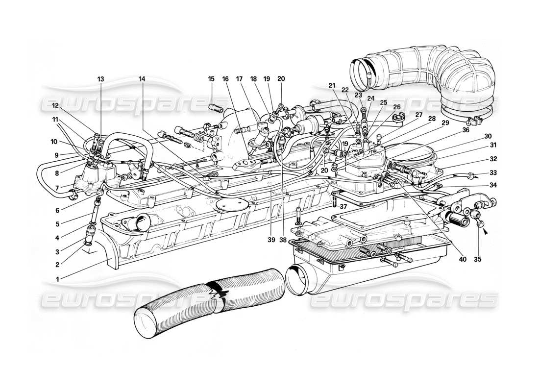 un diagramma delle parti dal catalogo delle parti ferrari 412 (mechanical)