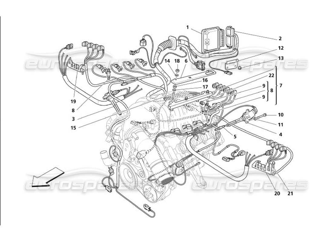 diagramma della parte contenente il codice parte 980138139