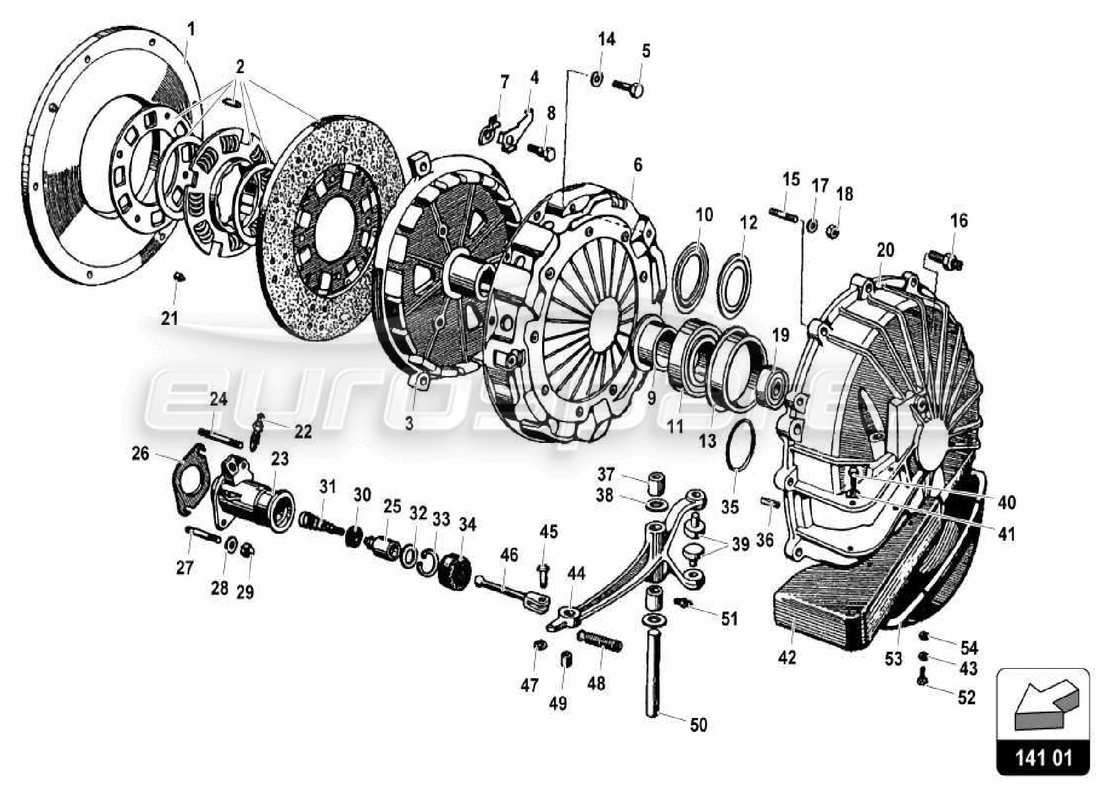 diagramma della parte contenente il codice parte 001349801