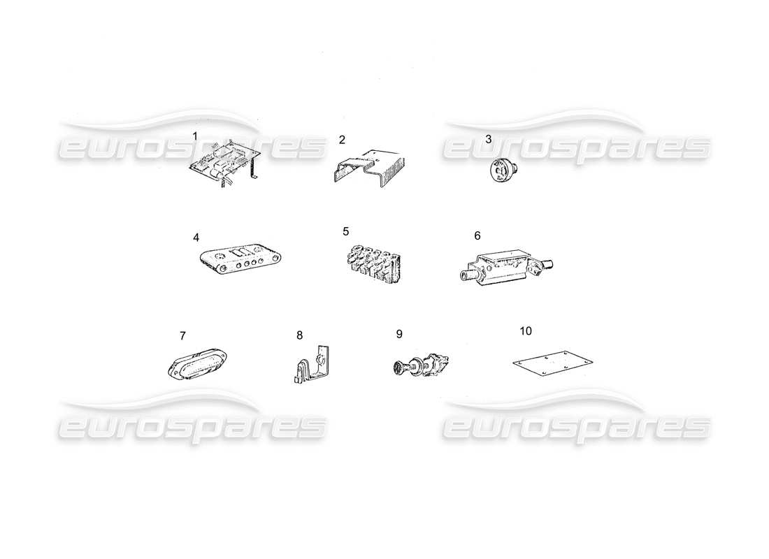 ferrari 250 gt (coachwork) general electrics part diagram