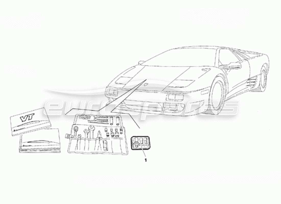 lamborghini diablo vt (1994) accessori (valido per la versione canadese - aprile 1994) diagramma delle parti