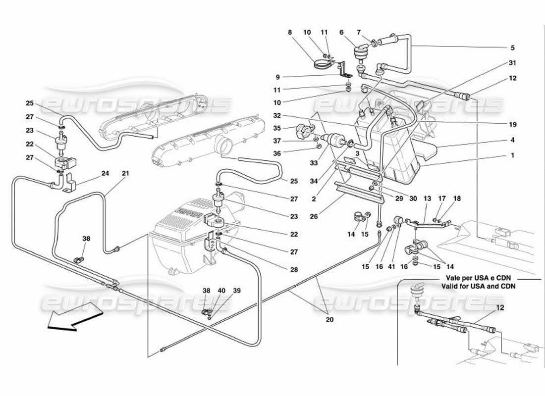 ferrari 575 superamerica dispositivo antievaporazione diagramma delle parti