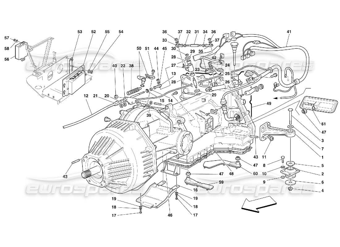 ferrari 456 gt/gta gearbox completo - valido per 456 gta diagramma delle parti