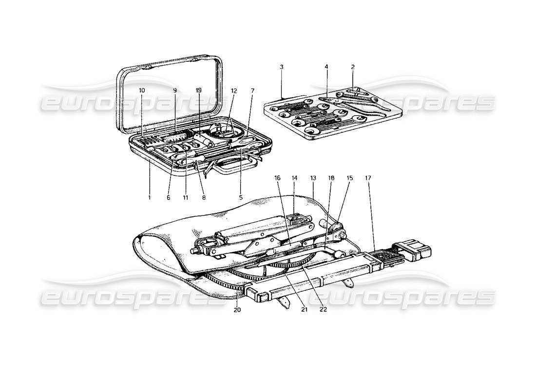 ferrari 400 gt (mechanical) kit di strumenti diagramma delle parti