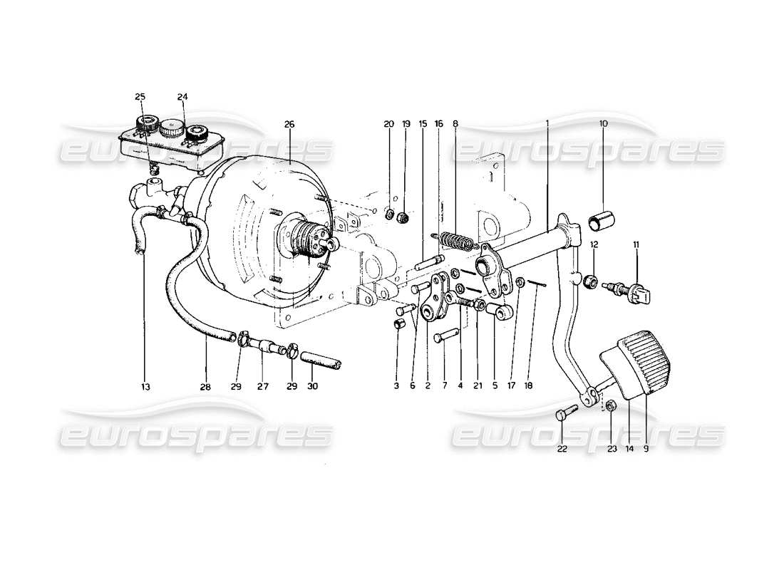 ferrari 400 gt (mechanical) freni azionamento idraulico (400 gt) diagramma delle parti