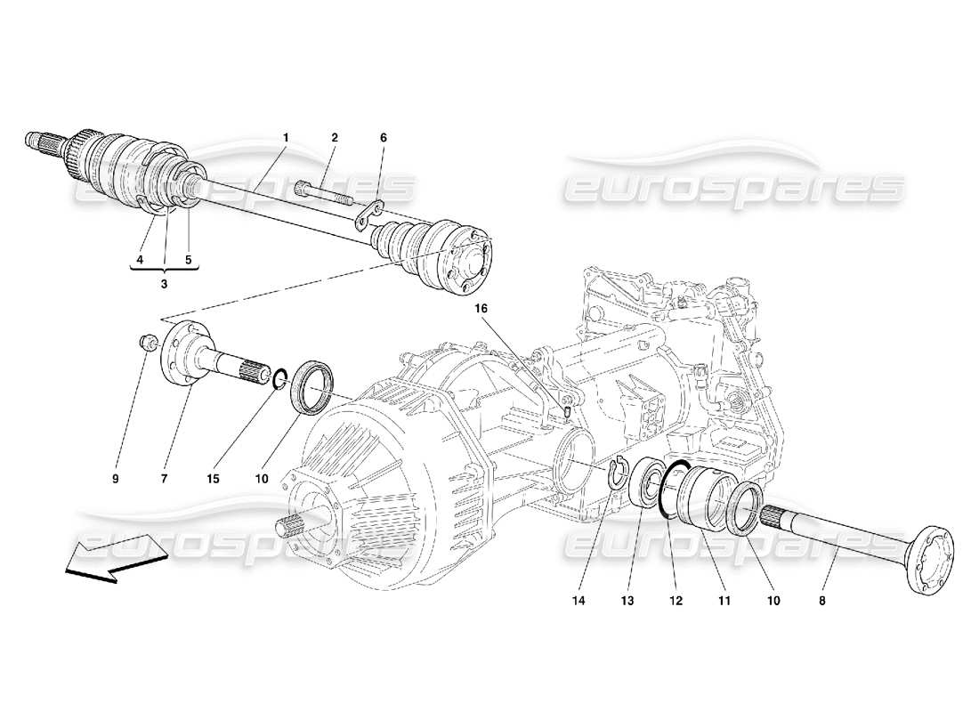ferrari 456 gt/gta flange e semiasse - valido per il diagramma delle parti gta 456