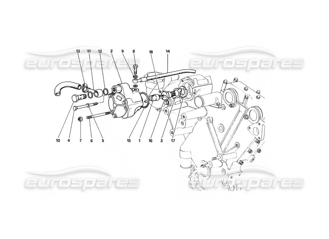 ferrari 400 gt (mechanical) pompa a vuoto servofreno diagramma delle parti