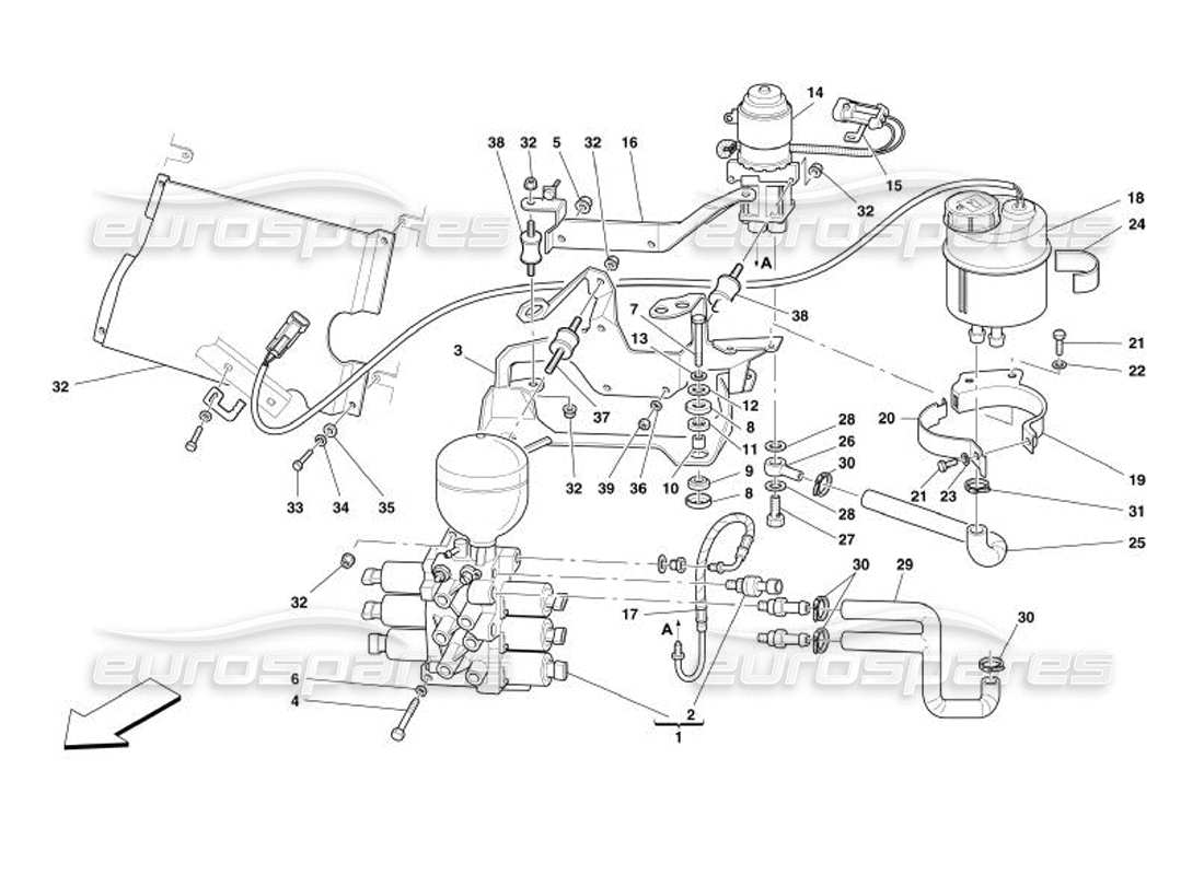 ferrari 575 superamerica unità di potenza e serbatoio - valido per f1- diagramma delle parti