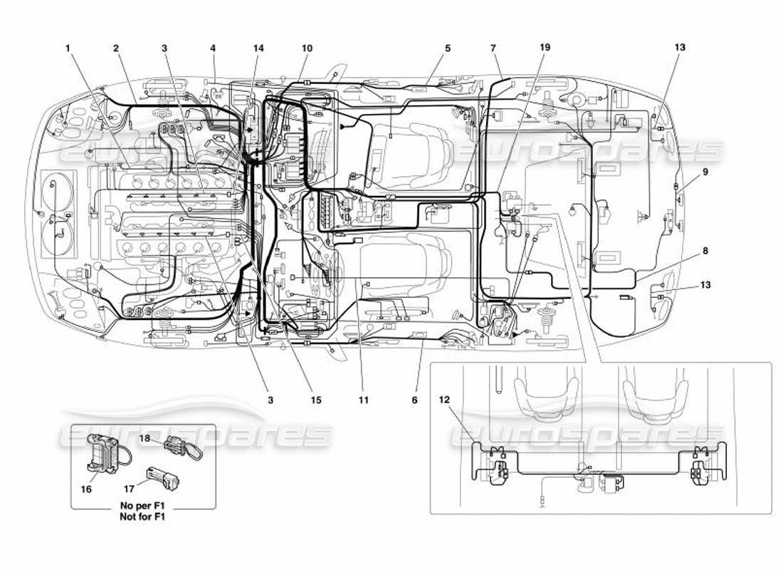 ferrari 575 superamerica sistema elettrico diagramma delle parti