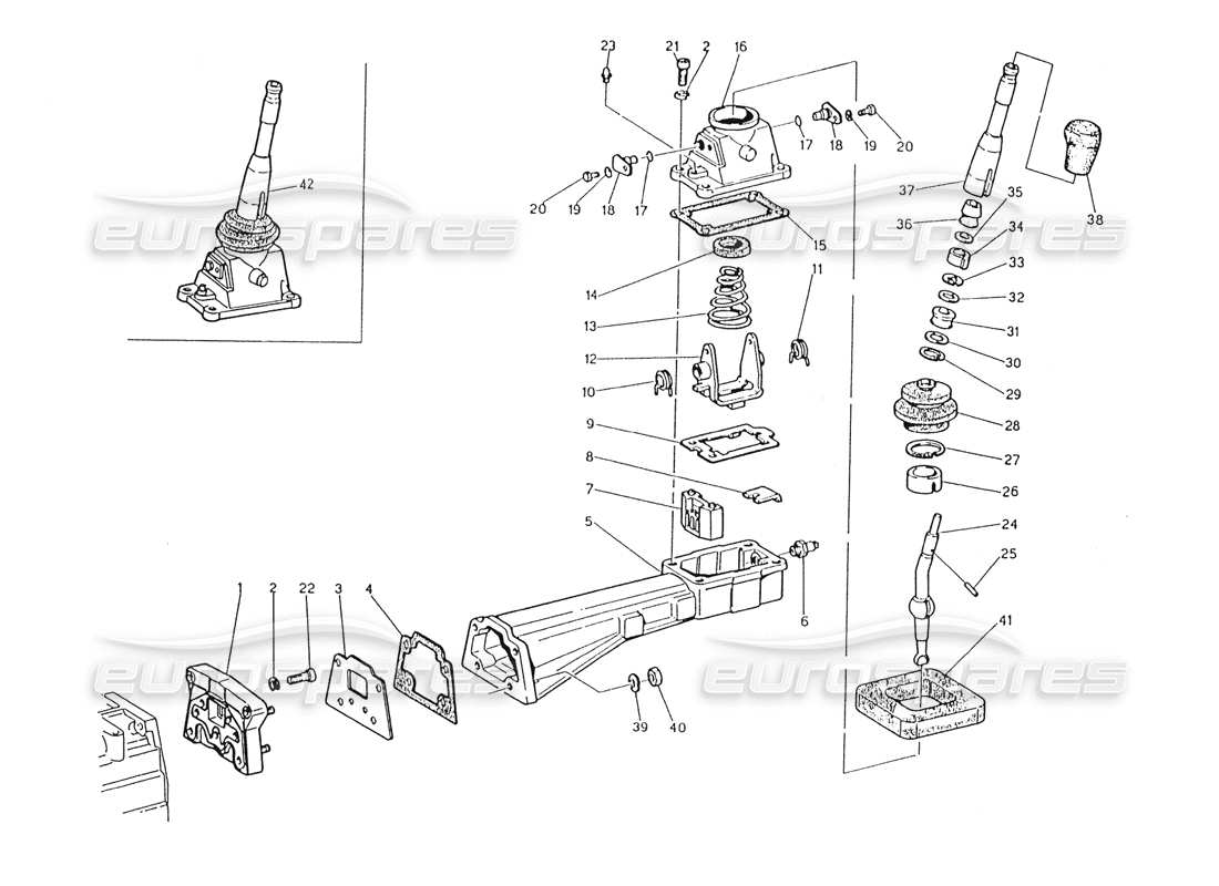 maserati karif 2.8 trasmissione - controlli esterni diagramma delle parti