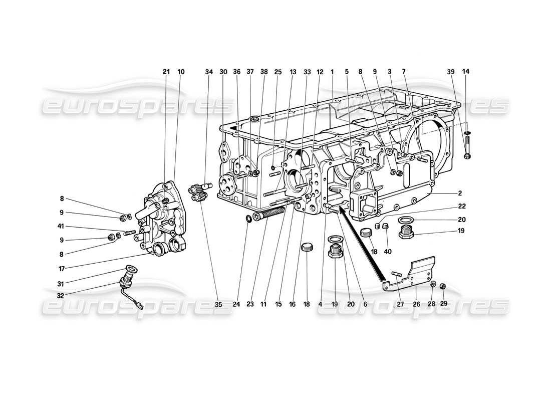 ferrari testarossa (1990) riduttore diagramma delle parti