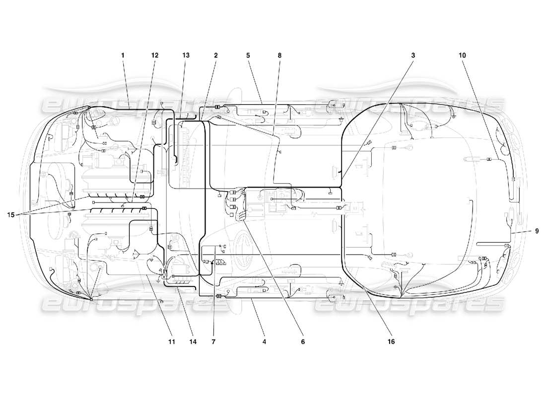 ferrari 456 gt/gta electrical system -valid for 456 gta part diagram