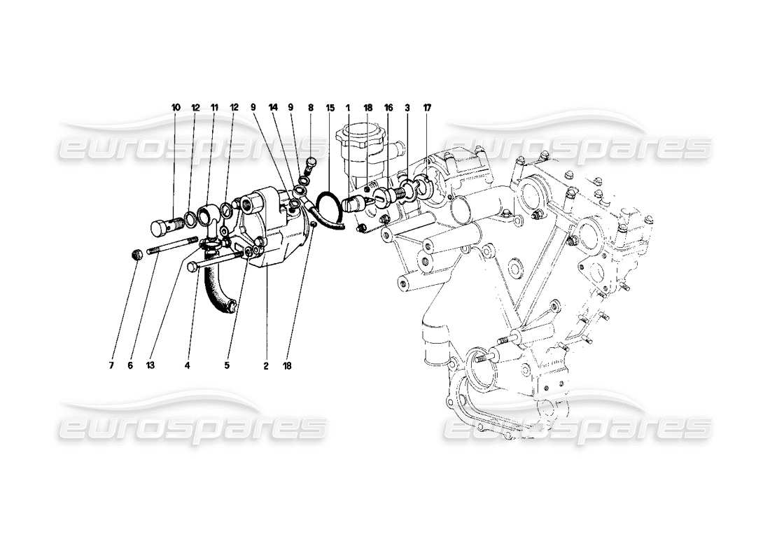 ferrari 400i (1983 mechanical) diagramma delle parti della pompa a vuoto del servofreno