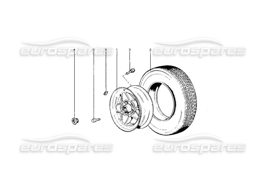 ferrari 400 gt (mechanical) ruote diagramma delle parti