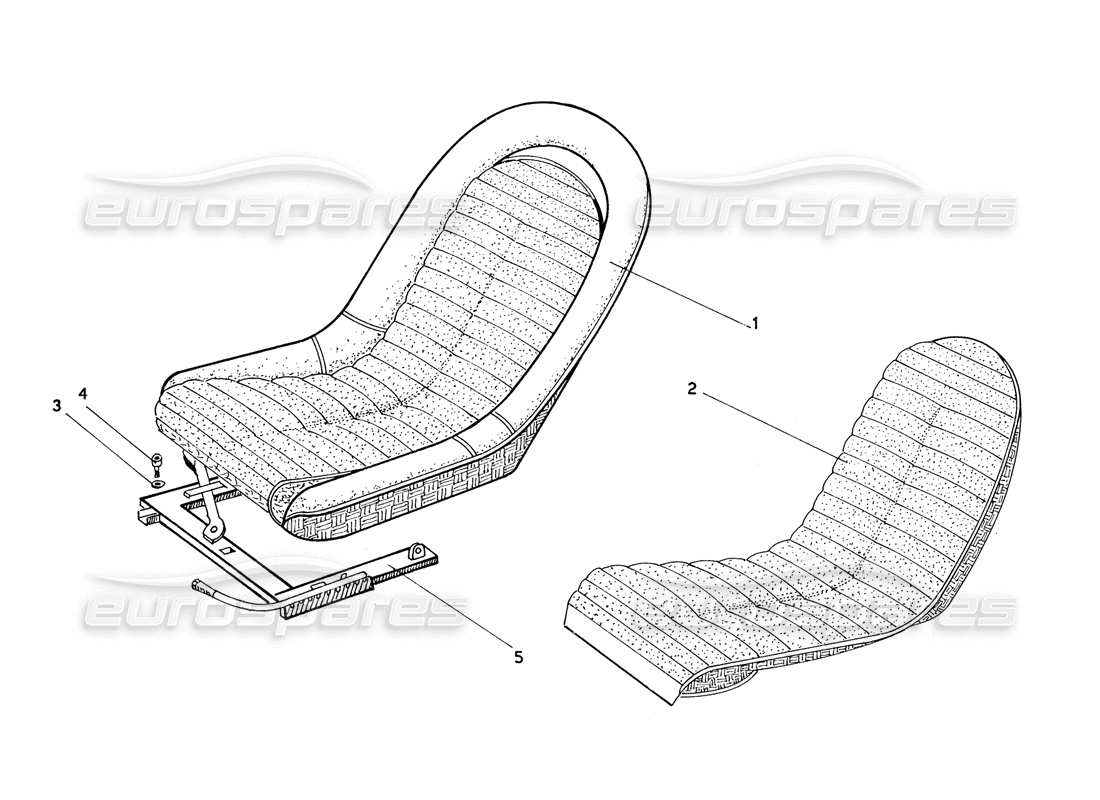 ferrari 206 gt dino (coachwork) sedili schema delle parti