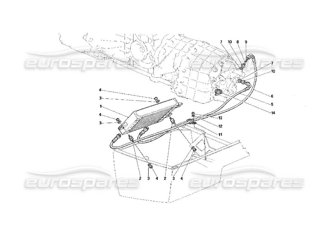 ferrari f40 diagramma delle parti di lubrificazione degli ingranaggi
