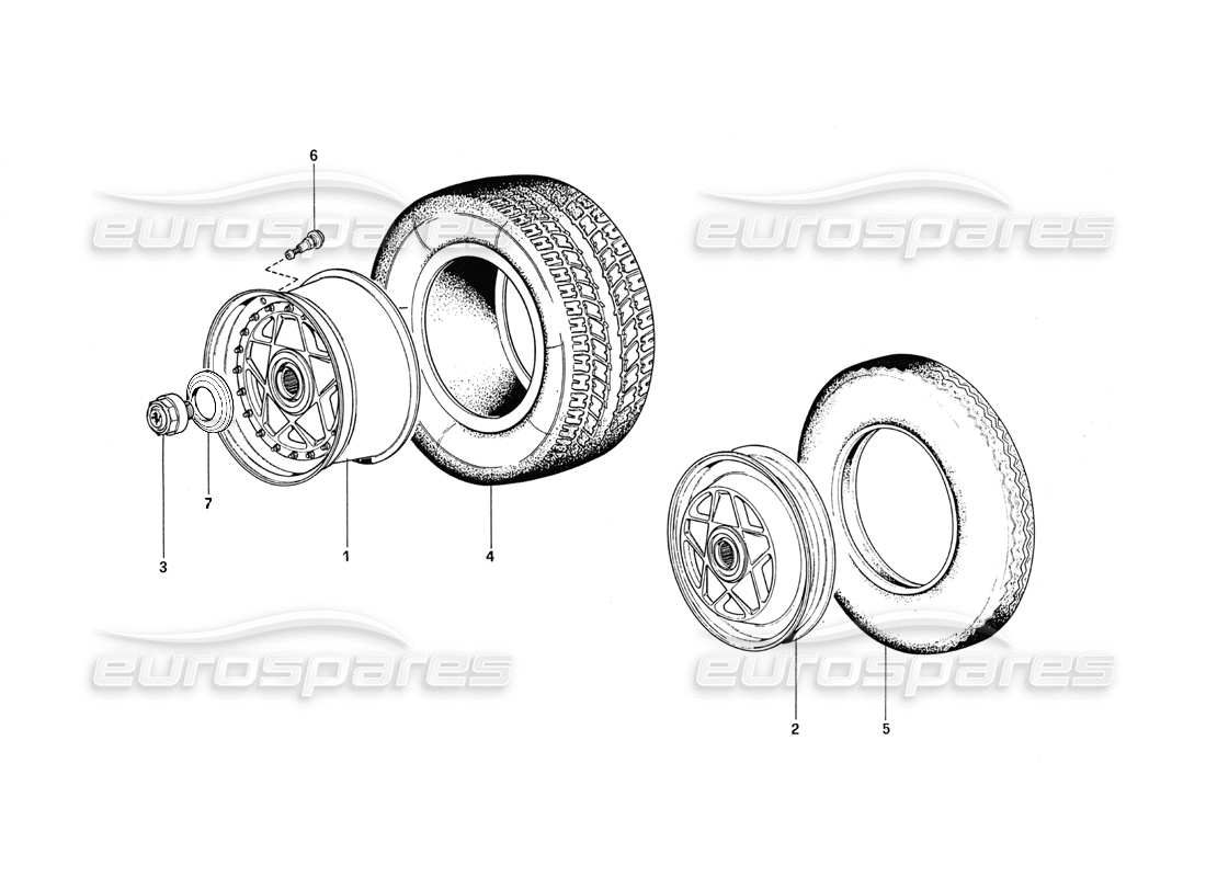 ferrari 288 gto ruote diagramma delle parti