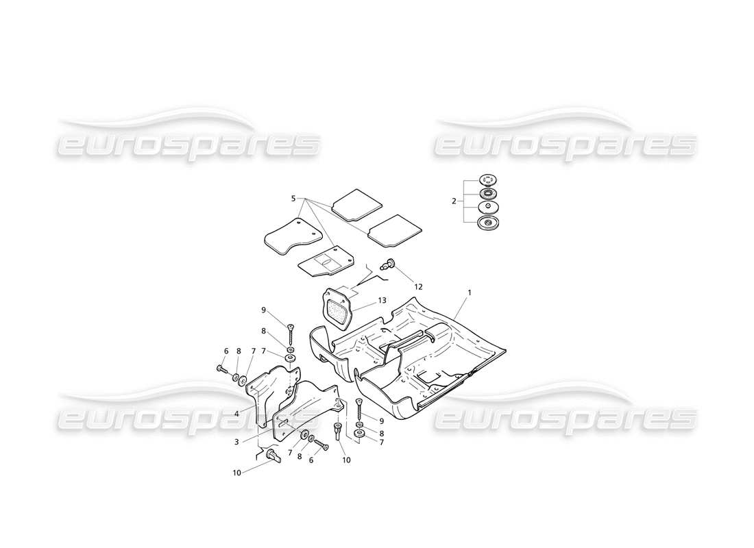 maserati qtp v6 evoluzione diagramma delle parti dei tappeti