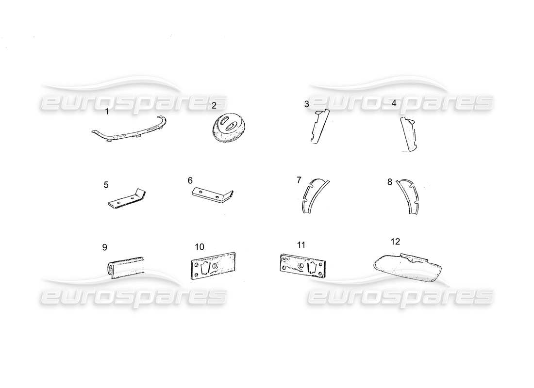 ferrari 250 gt (coachwork) diagramma delle parti dei raccordi