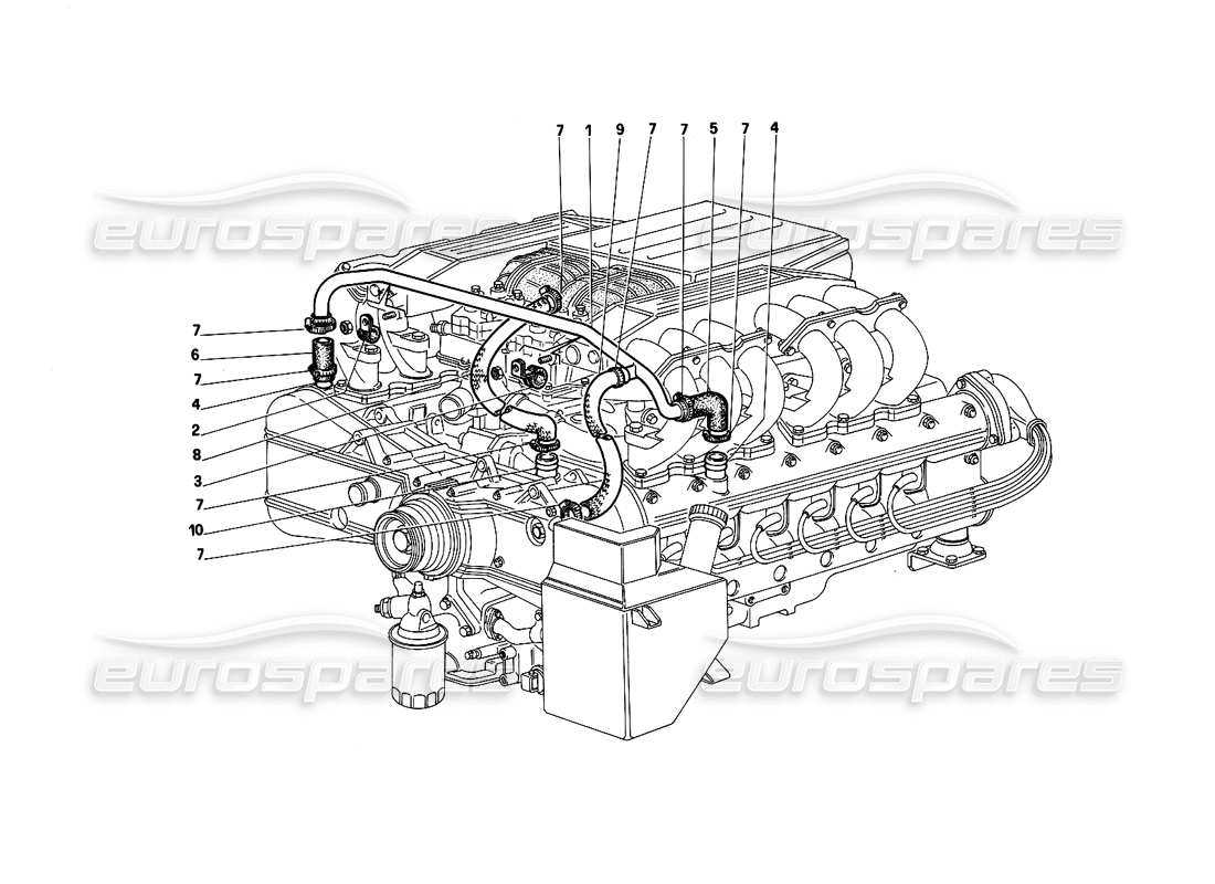 ferrari testarossa (1987) colpo - per sistema diagramma delle parti