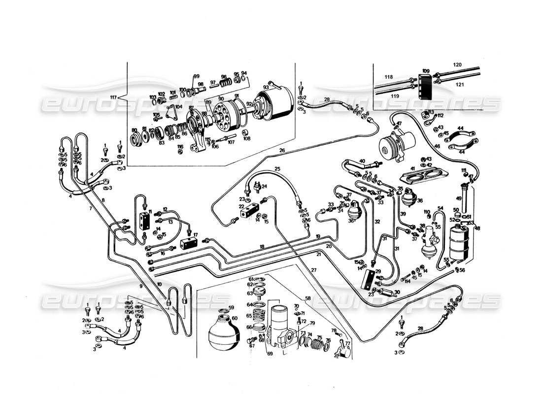 maserati bora diagramma delle parti del controllo del freno