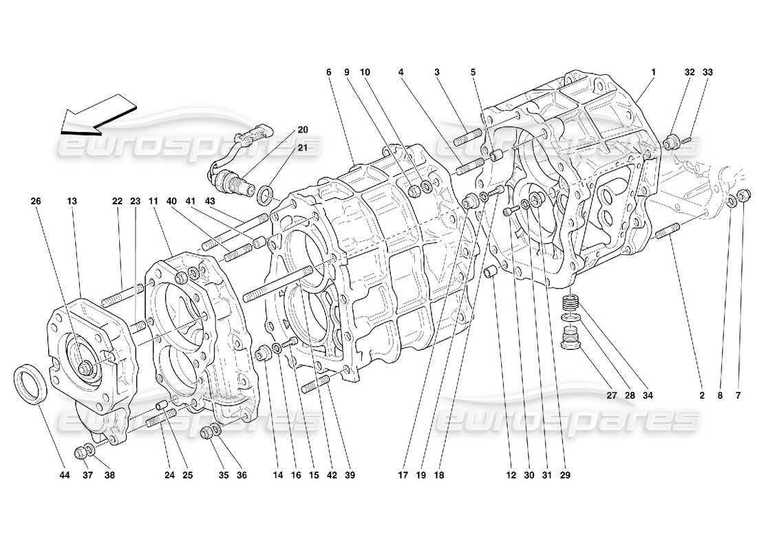 ferrari 456 gt/gta gearbox -not for 456 gta part diagram