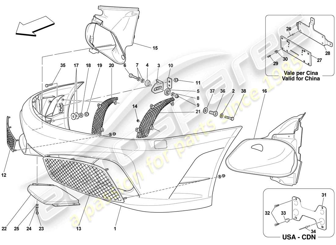 diagramma della parte contenente il codice parte 80562010