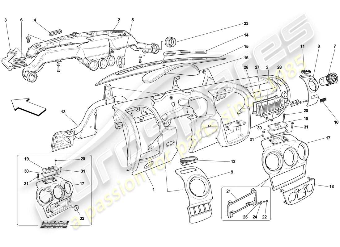 diagramma della parte contenente il codice parte 69943200