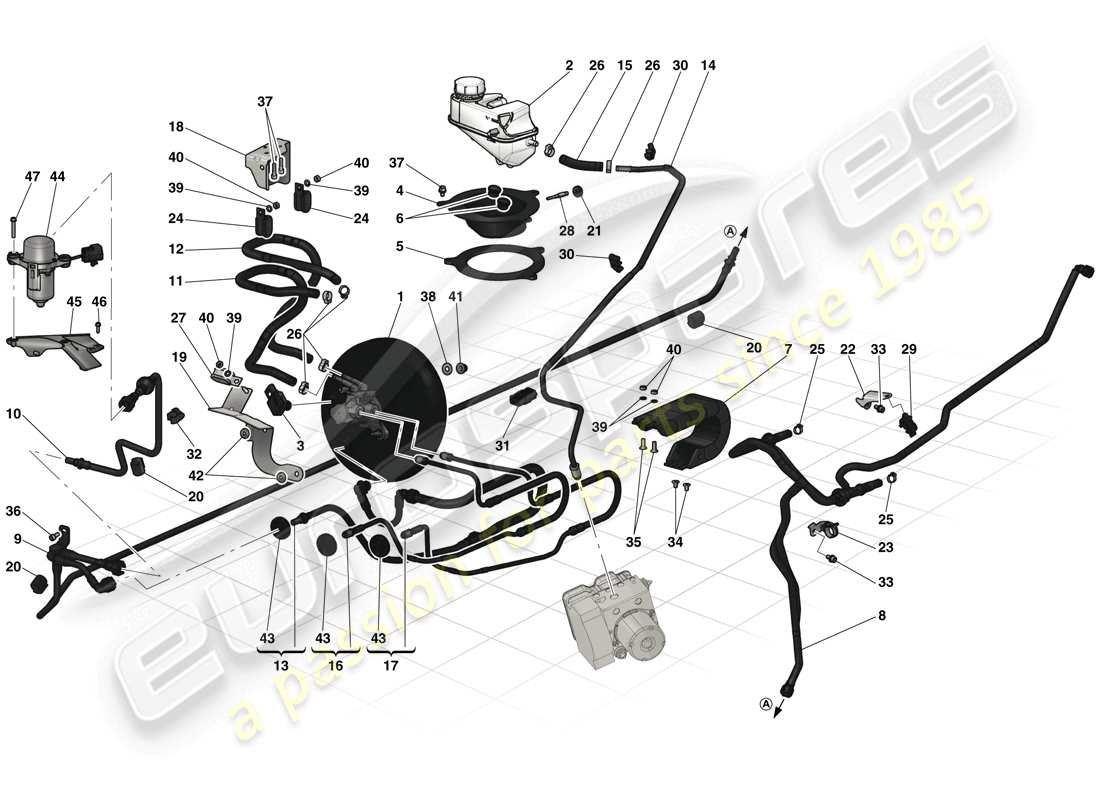 un diagramma delle parti dal catalogo delle parti ferrari laferrari (europe)