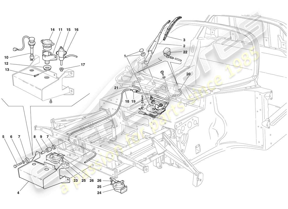 VISUALIZZA I DIAGRAMMI DELLE PARTI DAL CATALOGO DELLE PARTI MASERATI MC12 un diagramma delle parti dal catalogo delle parti maserati mc12