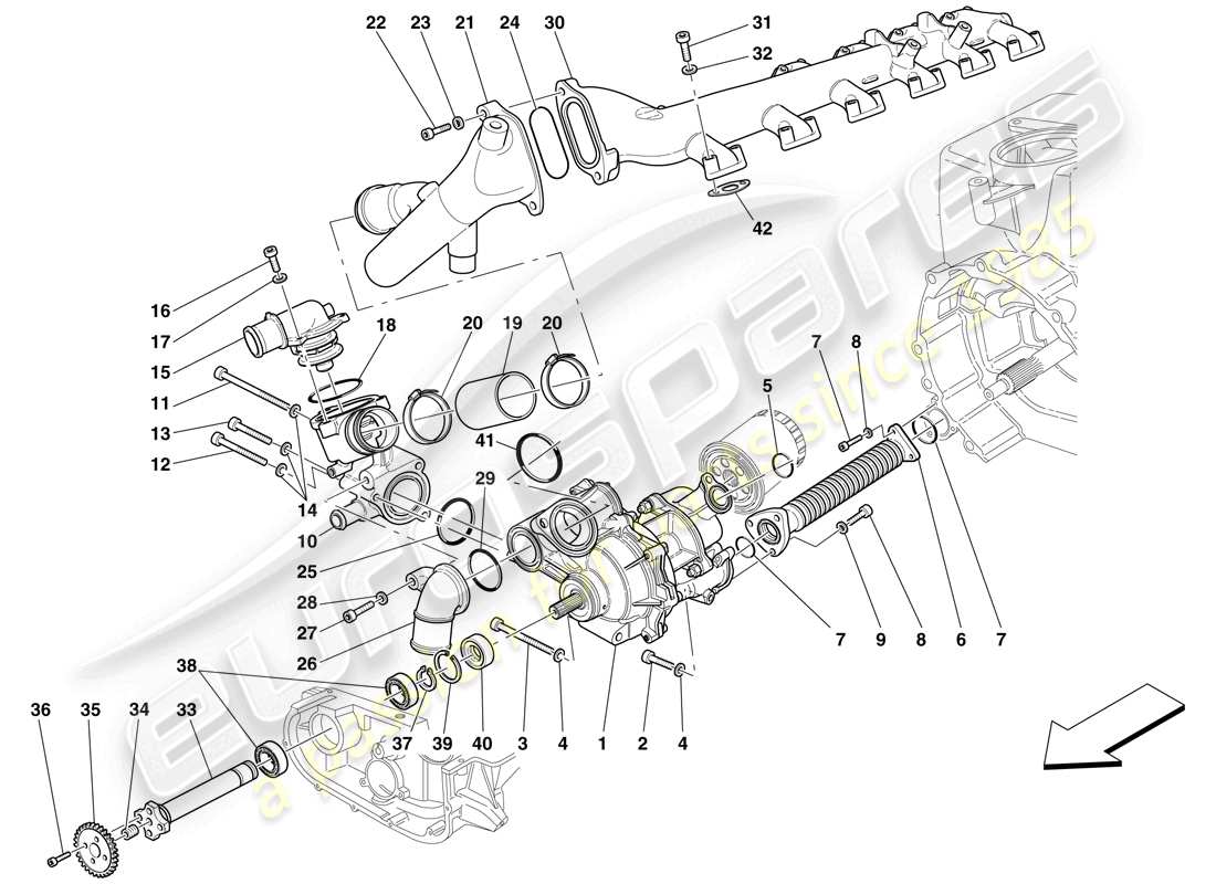 diagramma della parte contenente il codice parte 14300724