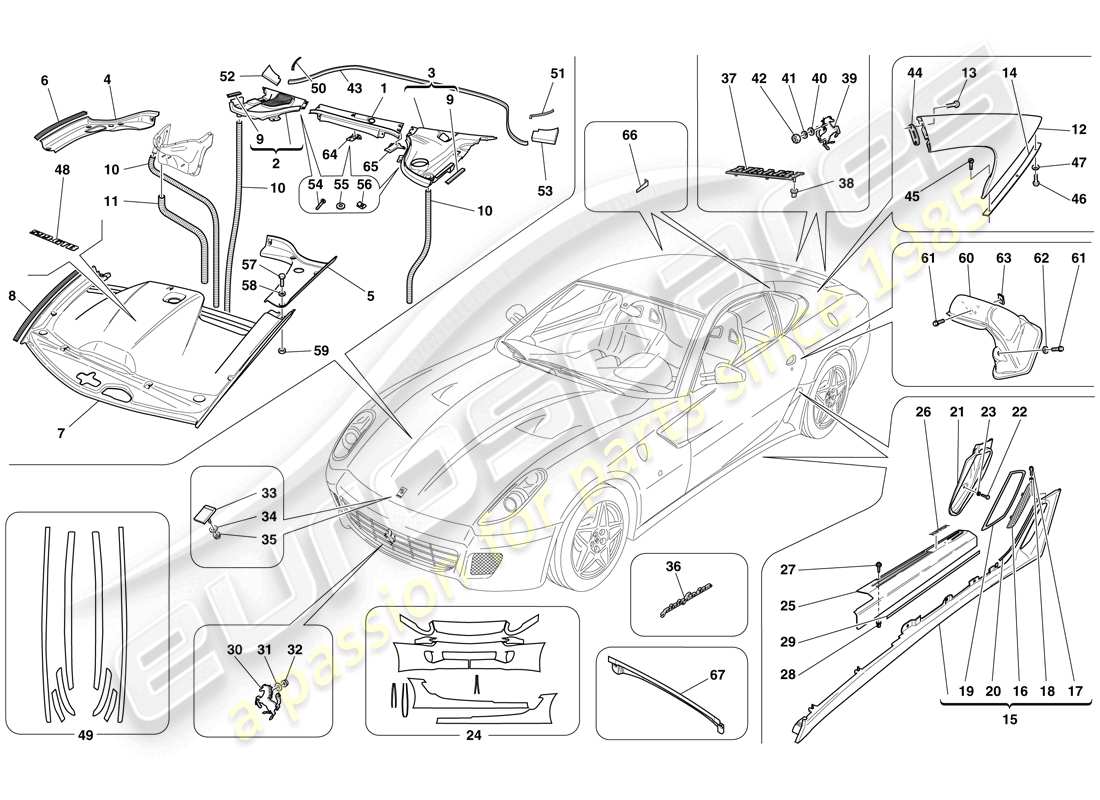 diagramma della parte contenente il codice parte 67135700