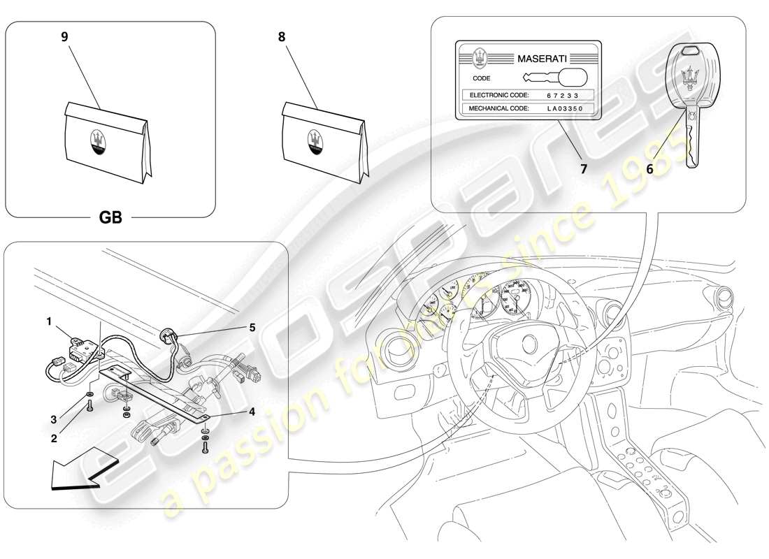 diagramma della parte contenente il codice parte 980144007