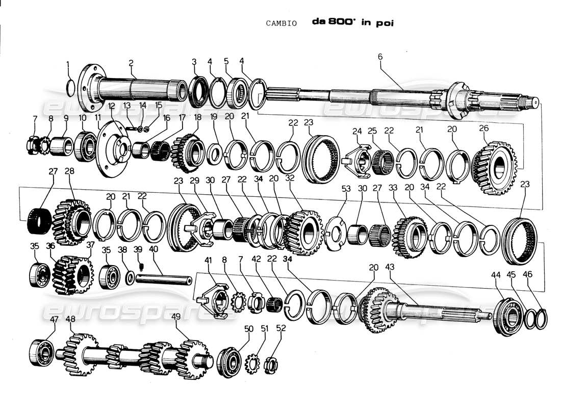 diagramma della parte contenente il codice parte 002401747