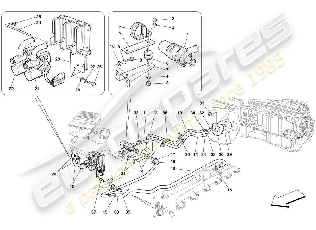 diagramma della parte contenente il codice parte 68961400