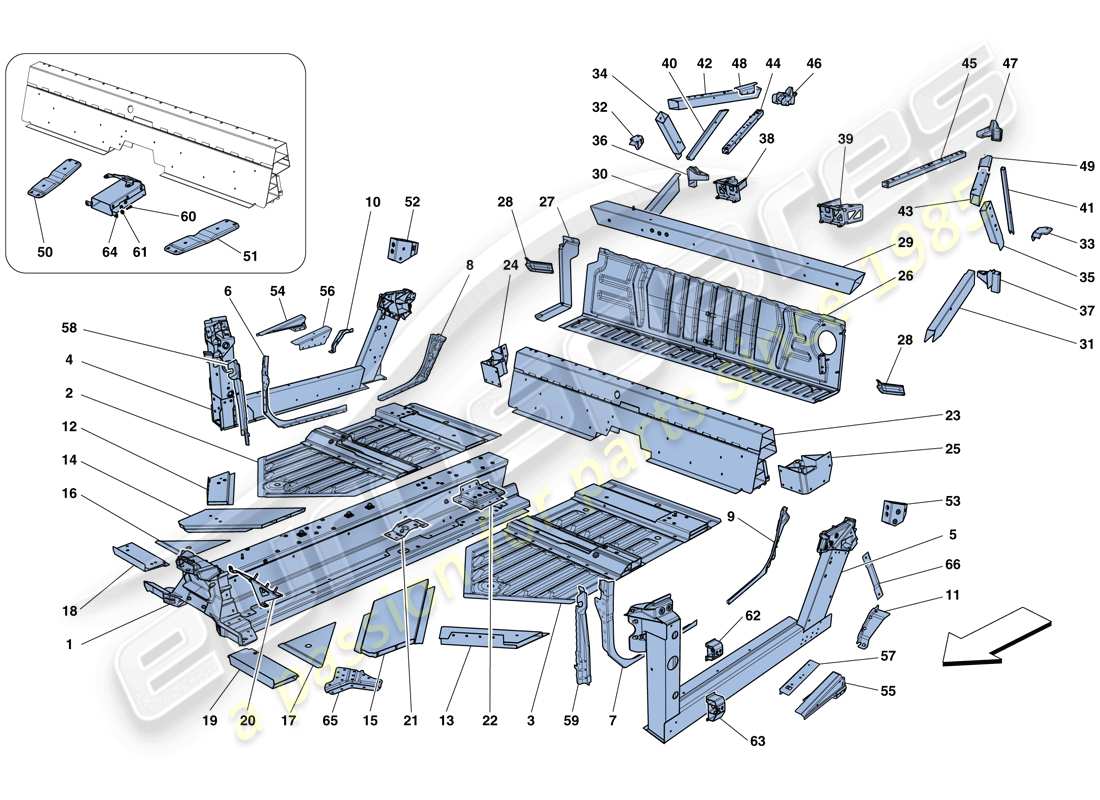 diagramma della parte contenente il codice parte 302445