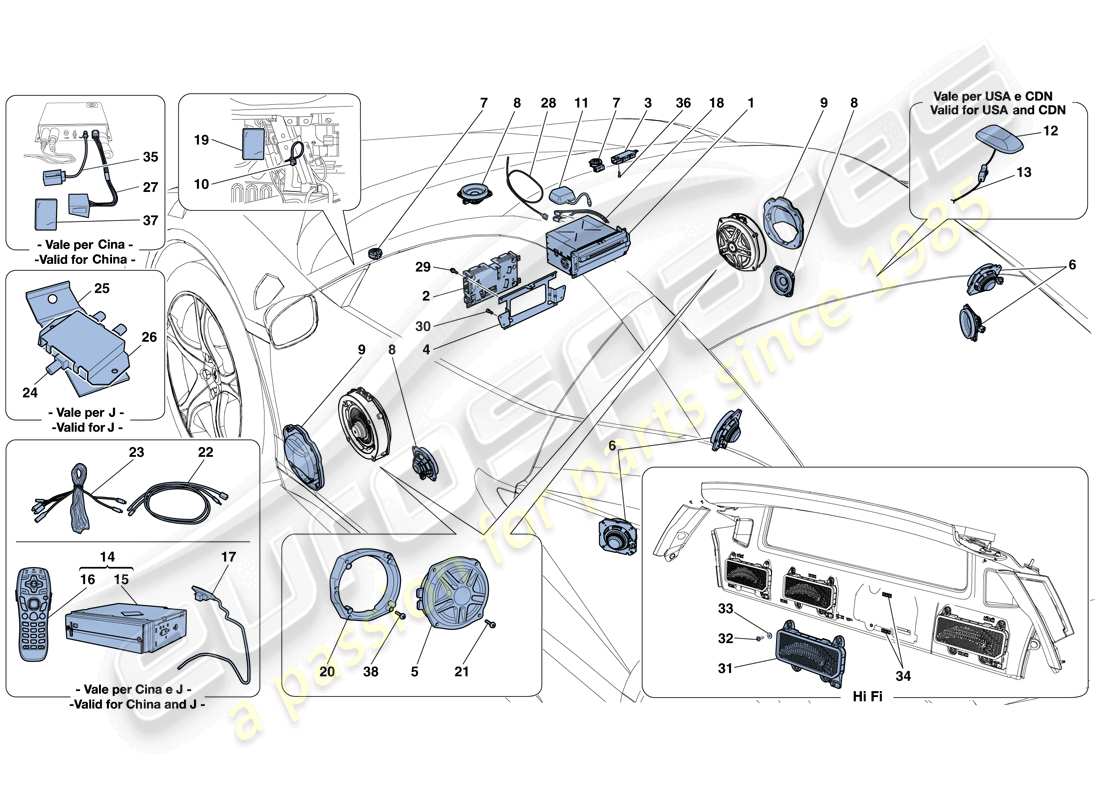 diagramma della parte contenente il codice parte 252991