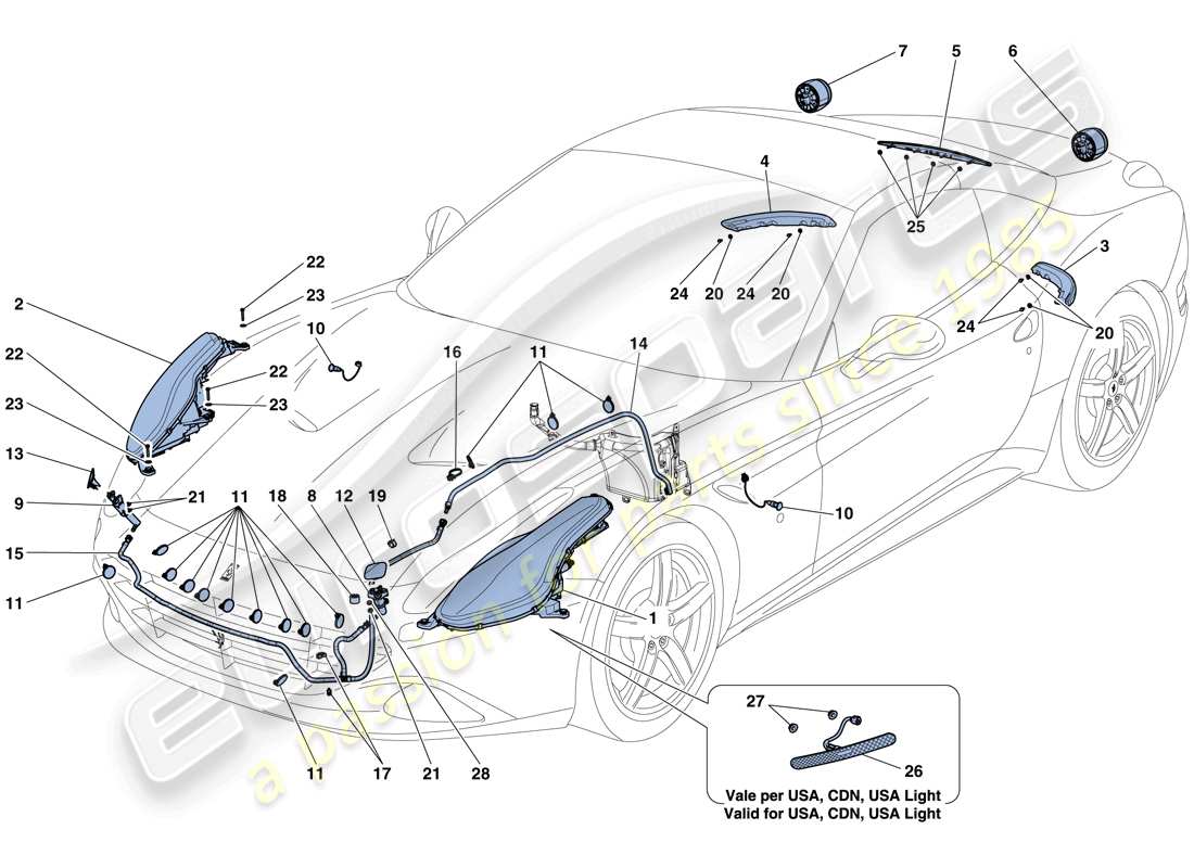 diagramma della parte contenente il codice parte 86233500