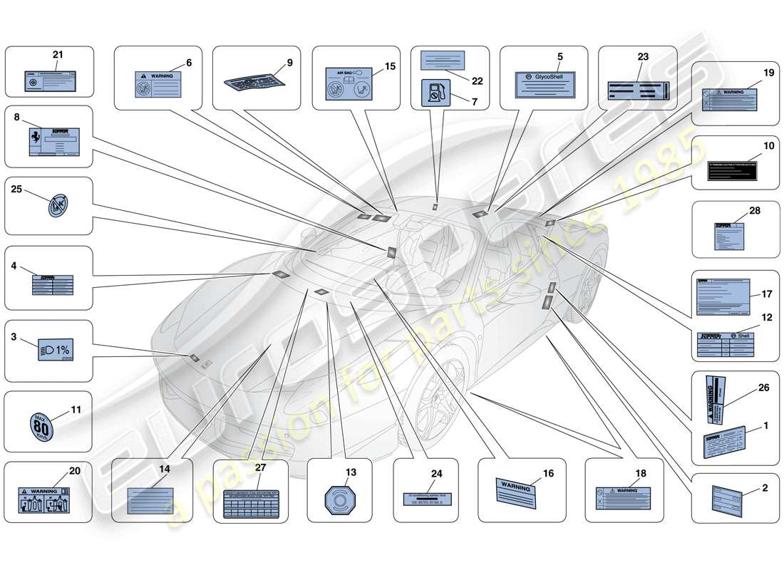 diagramma della parte contenente il codice parte 264230