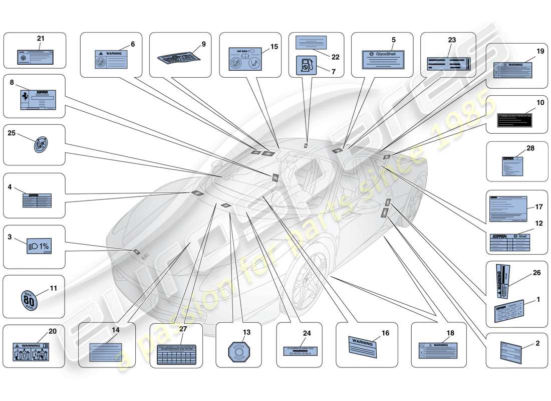 diagramma della parte contenente il codice parte 264228