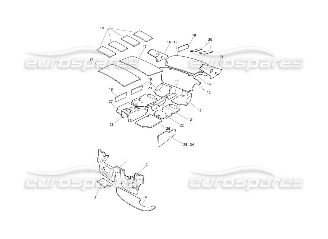 un diagramma delle parti dal catalogo delle parti maserati qtp v6 evoluzione