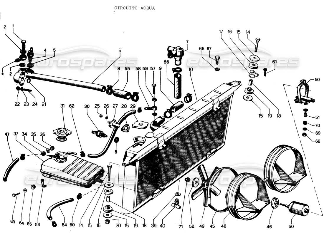 diagramma della parte contenente il codice parte 001710007