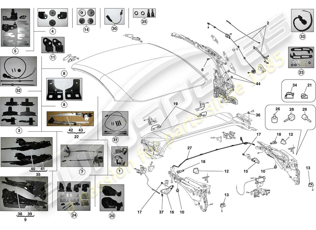 diagramma della parte contenente il codice parte 70001633