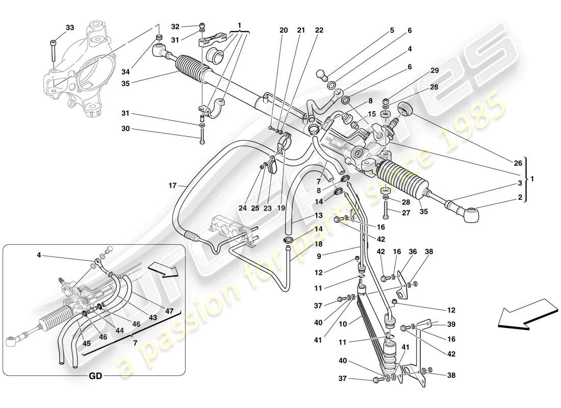 diagramma della parte contenente il codice parte 12601277