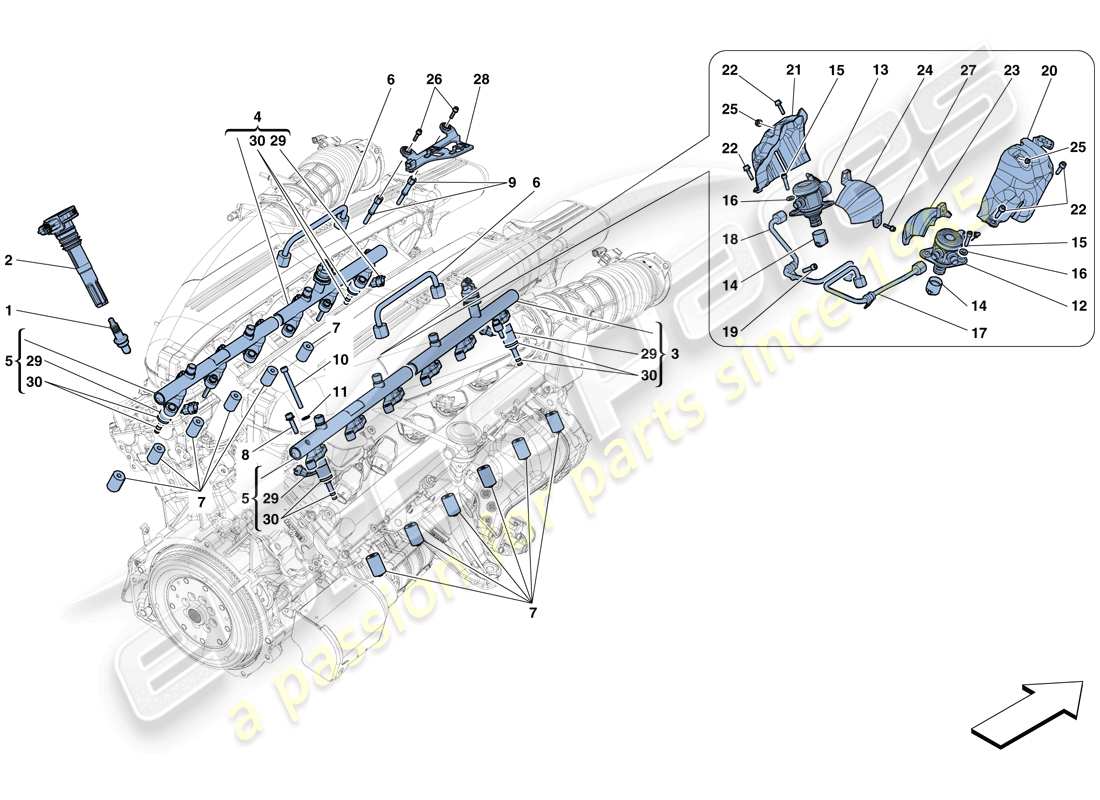 diagramma della parte contenente il codice parte 284418