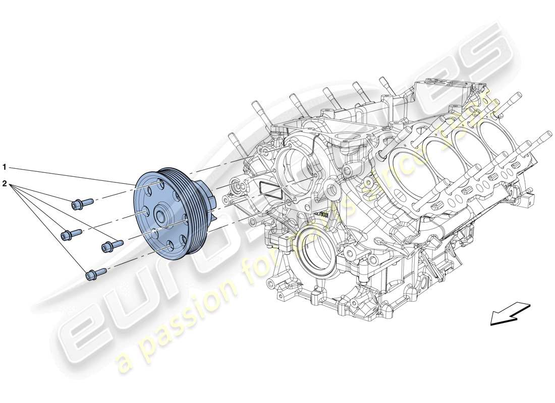 ferrari california t (rhd) raffreddamento: pompa acqua diagramma delle parti