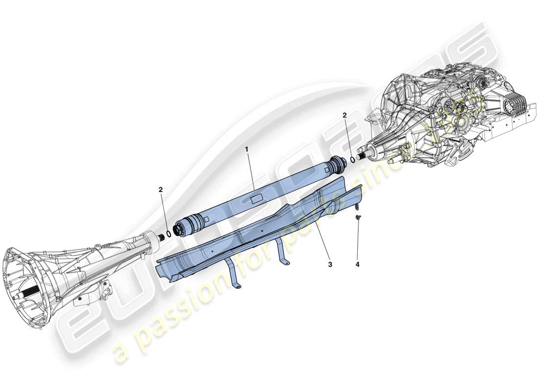 ferrari california t (europe) tubo di trasmissione diagramma delle parti