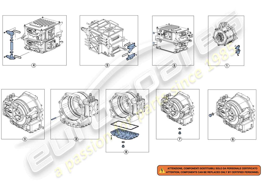 ferrari laferrari aperta (europe) inverter-me1-me2 schema delle parti del kit di riparazione